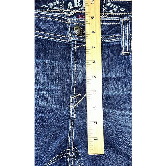 Ariat Ruby Mid-Rise Thick Stitch Raw Hem Bootcut Western Jeans 31X31 - Picture 3 of 7